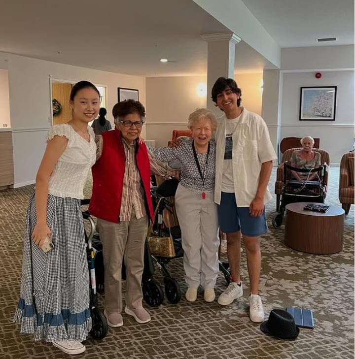 Seniors enjoying performances